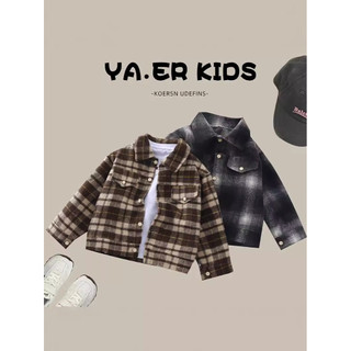Áo Sơ Mi Bé Trai Dài Tay Thu Đông Kiểm Tra Áo Sơ Mi Trẻ Em Retro Màu Khóa Cardigan Phong Cách Mới Ve Áo Top Áo Bé Gái