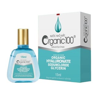 Nước Nhỏ Mắt Nhân Tạo Organic100 - giảm sự khó chịu/kích ứng như khô mắt, mỏi mắt