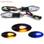 12LED Amber + Đèn báo rẽ xe máy màu xanh lam Blinker Universal mới