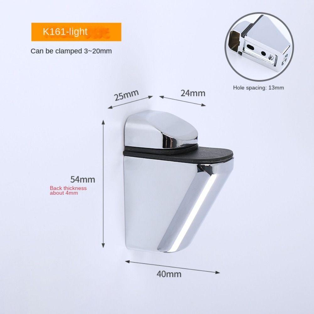 Hỗ trợ kệ kính HIGHVIEWLS, Kẹp kệ kính cố định bằng hợp kim kẽm, Kẹp miệng cá Phần cứng có thể điều chỉnh Giá đỡ phòng tắm Giá đỡ gia đình