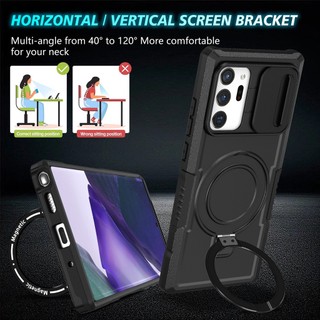 Bao Da Điện Thoại pc + tpu Dạng Trượt Có Giá Đỡ Nam Châm Cho samsung note 20 ultra Ốp
