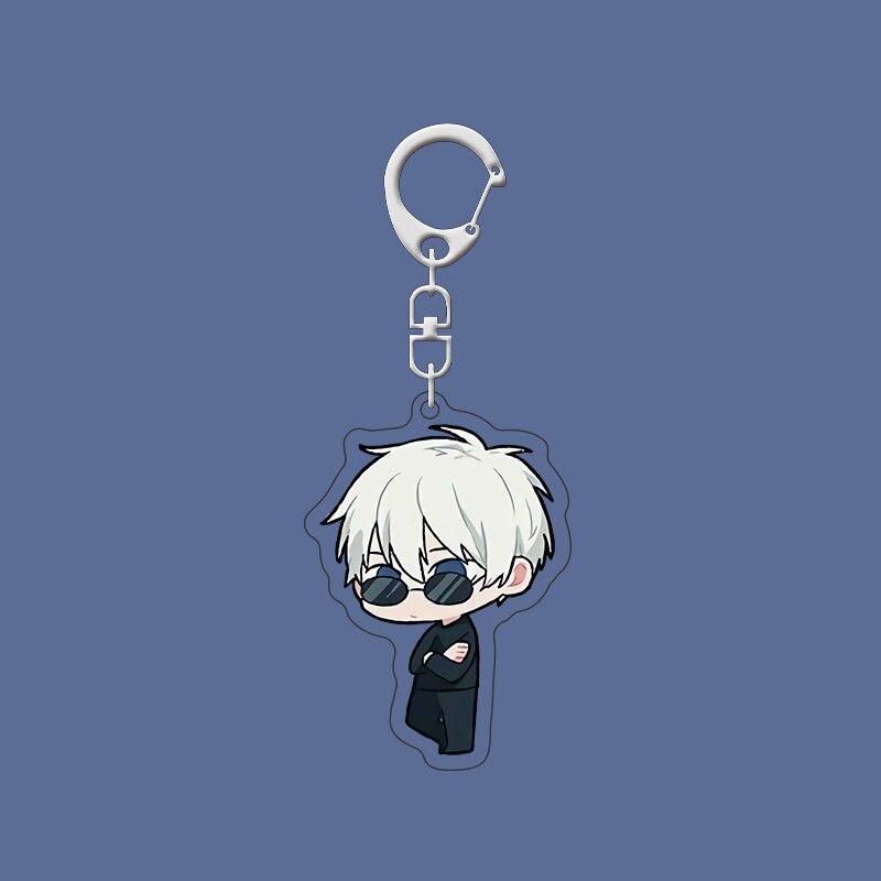 Móc khoá Anime Manga Gojo Satoru Q Version Anime Jujutsu Kaisen Kawaii Acrylic Cute phụ kiện trang trí dễ thương