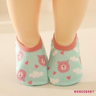 Mgg-baby Trẻ Em Tất Chống Trơn Trượt Tập Đi Bé Gái Bé Trai Tầng Tất In Hình Động Vật Chân Trần Aqua Tất Giày Chống Trơn Trượt