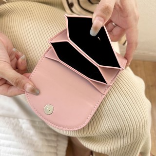 Ví ngắn PIERRE LOUES mini nhiều ngăn đựng thẻ cài khóa thiết kế đơn giản tiện dụng cho nữ