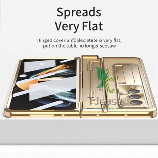 Bao Da Điện Thoại Trong Suốt Mạ Điện Có Giá Đỡ Và Ngăn Đựng Bút Cho samsung galaxy z fold 5 z fold 4 / 3 Ốp
