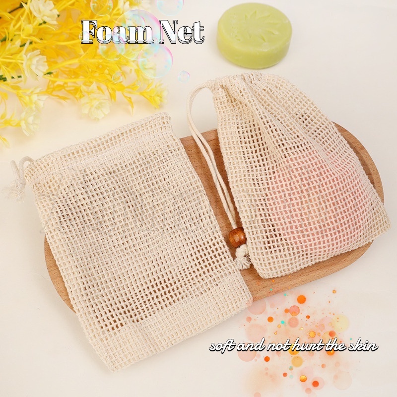 Túi Lưới Dây Rút Bằng cotton Nguyên Chất Dùng Đựng Xà Phòng / Xà Phòng ...