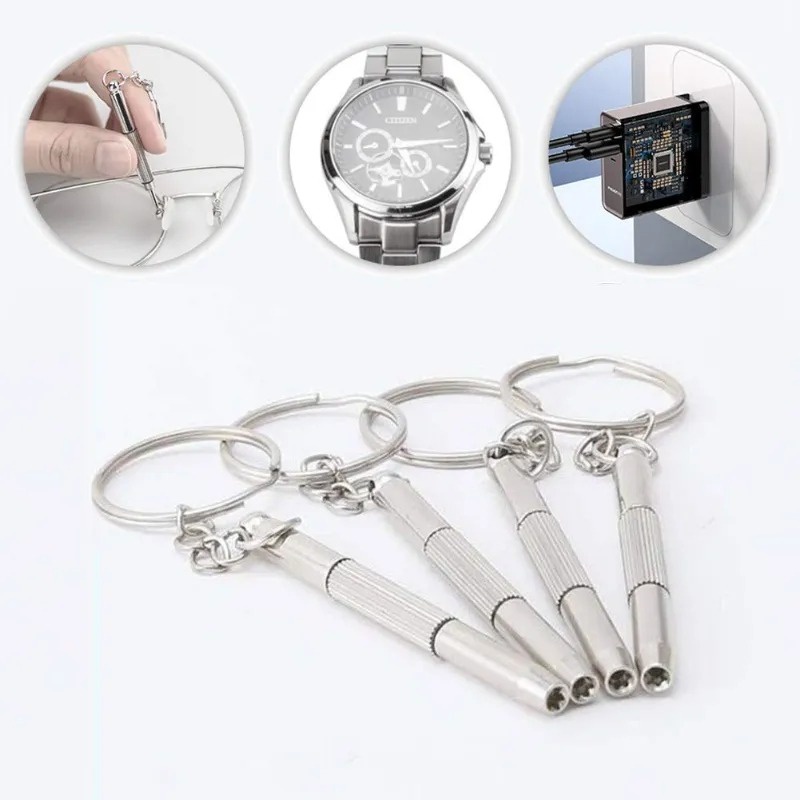 Tuốc Nơ Vít mini 3 Trong 1 Sửa Kính Mắt / Móc Khóa / Tua Vít Kéo Cắt / Sửa Chữa Đồng Hồ