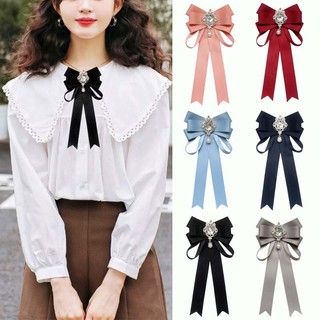 Cà Vạt Nơ Đính Đá Thời Trang Cho Nữ (8 Màu)
