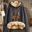 BLOOMRIDGE áo hoodie dày Làm dày và làm ấm in ấn Lỏng lẻo Đàn ông