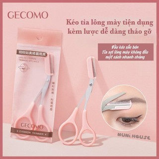 Bộ Dụng Cụ Dao Kéo Cạo Lông Mày GECOMO Chống Trầy Tiện Dụng Tạo Kiểu Cắt Tỉa Lông Mày Dao Cạo Lông Mày