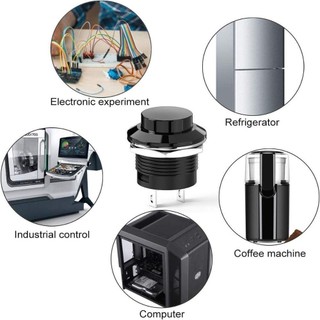 Công tắc nút nhấn tạm thời DUSKGLOW, Công tắc tròn AC 250V / 3A AC 125V / 6A, Mini Không có khóa -ON