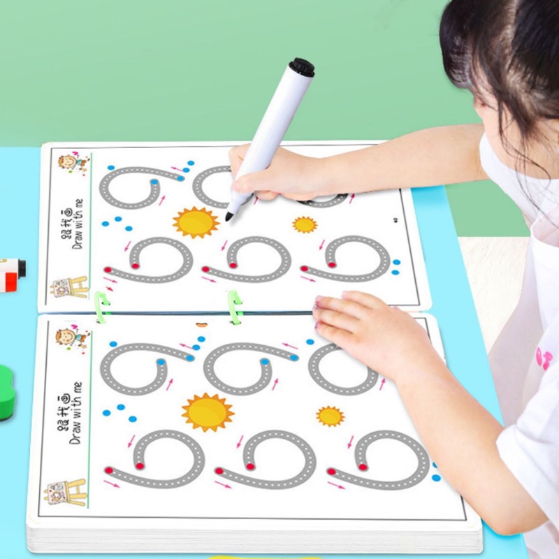 Thẻ Đào Tạo Viết Và Vẽ Vui Nhộn Giấy Xóa Được Mẫu Giáo Thẻ Thực Hành Cơ Bản Giáo Dục Sớm Cho Trẻ Em