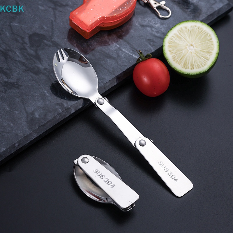 Bộ Muỗng Nĩa Gấp Gọn Bằng Thép Không Gỉ 304