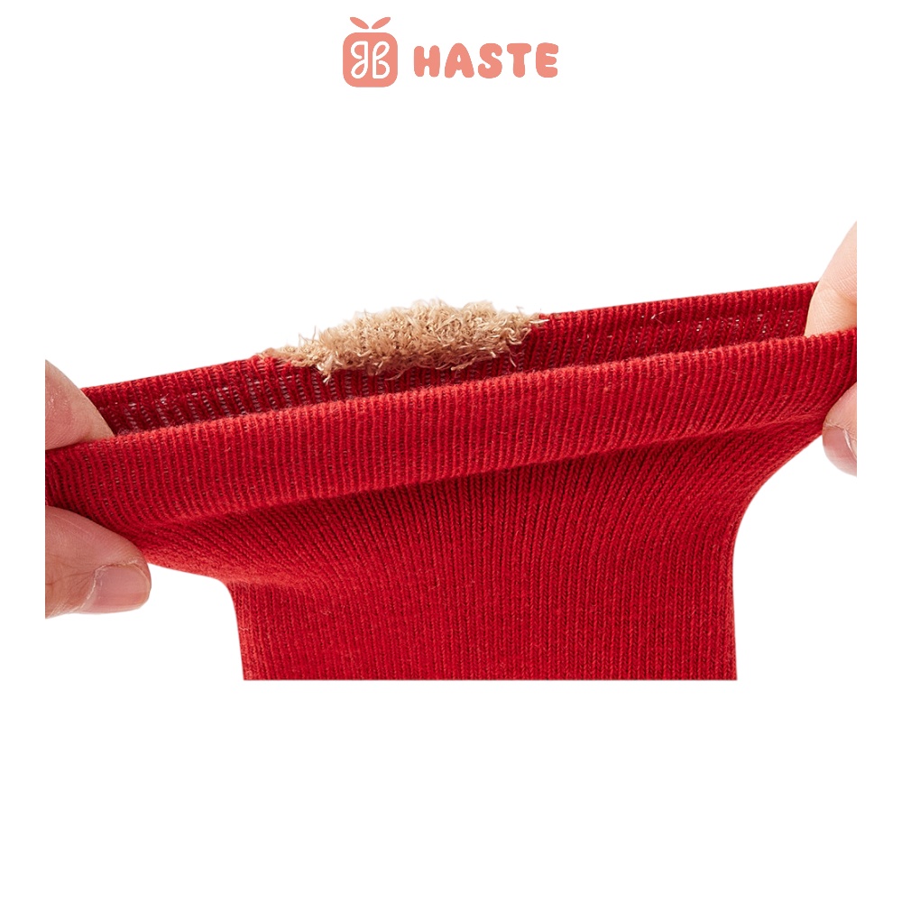 Set 4 Đôi Tất Vớ Em Bé Cotton Mềm Mịn Thấm Hút Tốt Họa Tiết Noel Giáng Sinh Đáng Yêu Haste