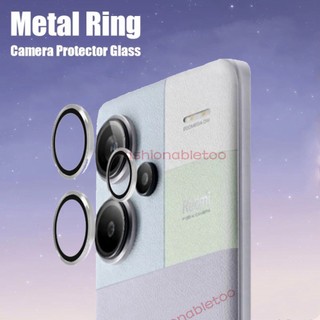 Phim bảo vệ ống kính máy ảnh vòng kim loại cho Redmi Note 13 pro plus 13pro + 13R pro 13Rpro 13 Turbo 13Turbo Note13proplus Note13pro + 4G 5G Kính cường lực Full Cover Phim bảo vệ
