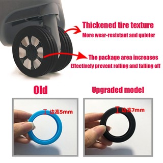 Vỏ bánh xe hành lý bằng silicon dày nâng cấp - Giày Caster chống trượt, an toàn để giảm tiếng ồn