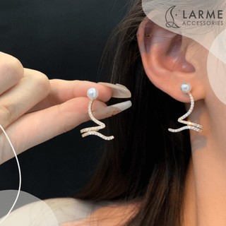Khuyên tai nữ bông tai phong cách Hàn Quốc dáng dài Larme accessories -KT0261