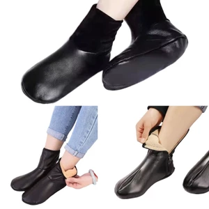 XGB Mùa Đông Ấm Áp Giả Da Giữ Nhiệt Tất Unisex Trong Nhà Ngoài Trời Nhà Lông Cừu Mờ Lót Chống Trơn Trượt Tất Chân Ấm Áp