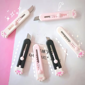 Dao Rọc Giấy Hình Chân Mèo Cute Dễ Thương, Hợp Kim Thép Rất Bén -GIOVA
