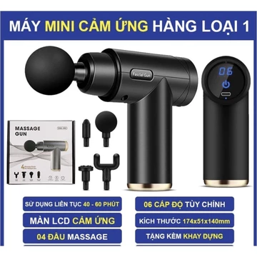 Máy massage cầm tay đa năng, Máy Đấm Lưng - Súng Mát xa Súng Mát Xa - Súng Massage Cầm Tay Fascial Gun 4 ĐẦU massage