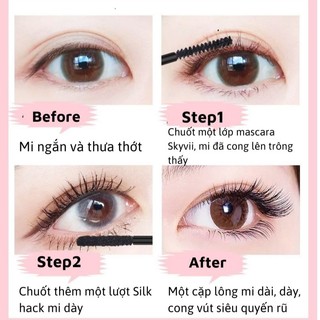 Chuốt Mi Skyvii Fiber Grafting Waterproof Chống Trôi Làm Cong Dài Dày Mi Siêu Tự Nhiên
