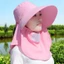 Mũ chống nắng ESSENCEH, Khăn choàng vành rộng, Thời trang bảo vệ cổ thoáng khí Mũ đi biển có thể điều chỉnh Thể thao ngoài trời