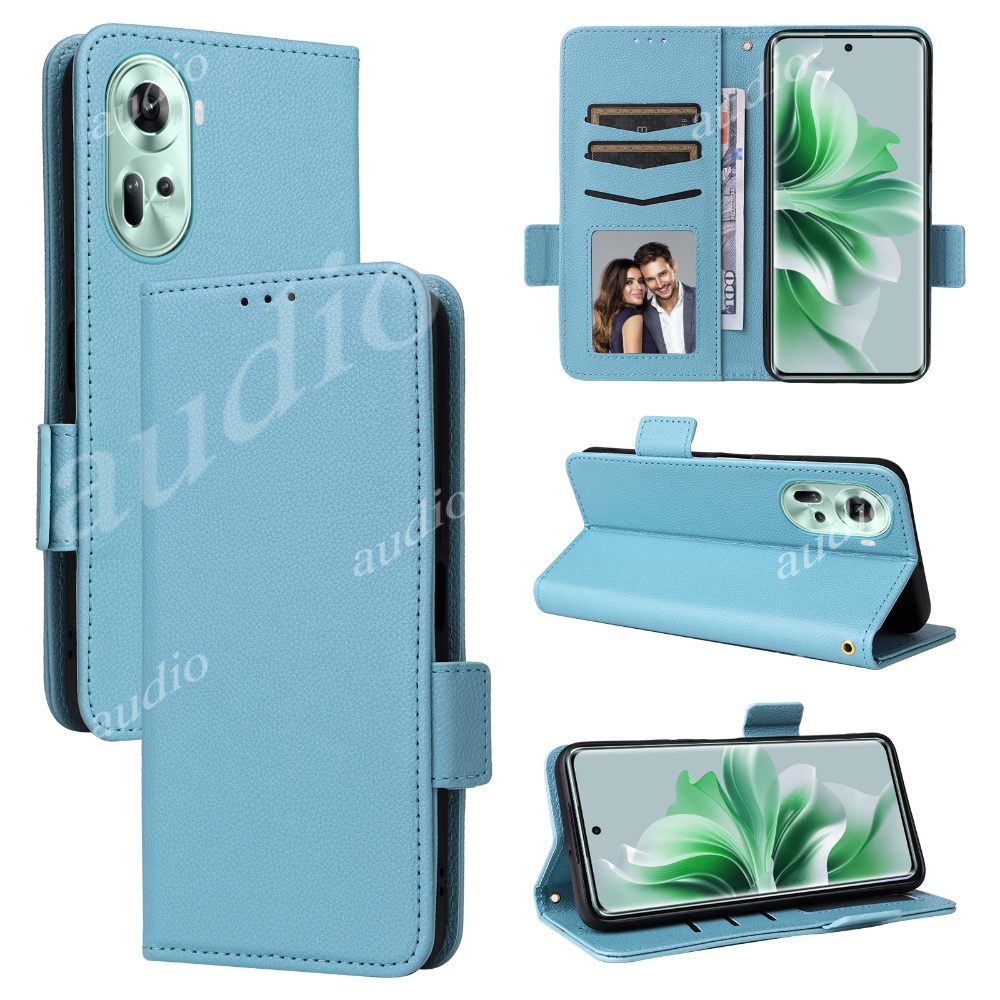 Dành Cho Oppo Reno 12 11 Pro 12Pro 11Pro 5G 2024 Vỏ Lật Giá Đỡ Điện Thoại Đứng Dành Cho Oppo Reno12 Reno11 Pro Reno12Pro Reno11Pro 5G Ốp Lưng Thẻ Ví Da PU Ốp Lưng