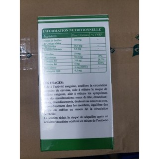 VIÊN UỐNG BỔ NÃO - MEMOIRE - GINKGO BILOBA 600MG