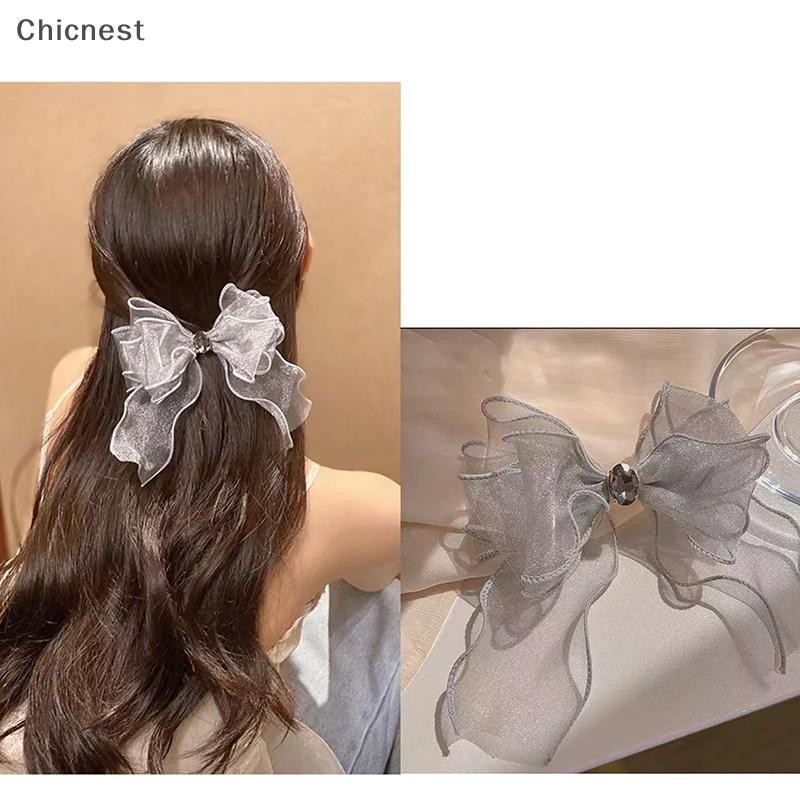 [Chc] Kẹp tóc nơ lớn, kẹp vuốt chắc chắn cho đuôi ngựa, phụ kiện tóc nữ [VN]