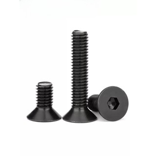 ((LLY) Vít Bulông đầu chỏm cầu , bulong  đầu bằng inox 304 Đen，Bu Lông Đầu Lục Giác Dẹp Siêu Mỏng Bằng，Ốc vít  đầu lục giác dẹp mỏng phẳng M2-M8 * L: 3-60mm (RM-VN-1)