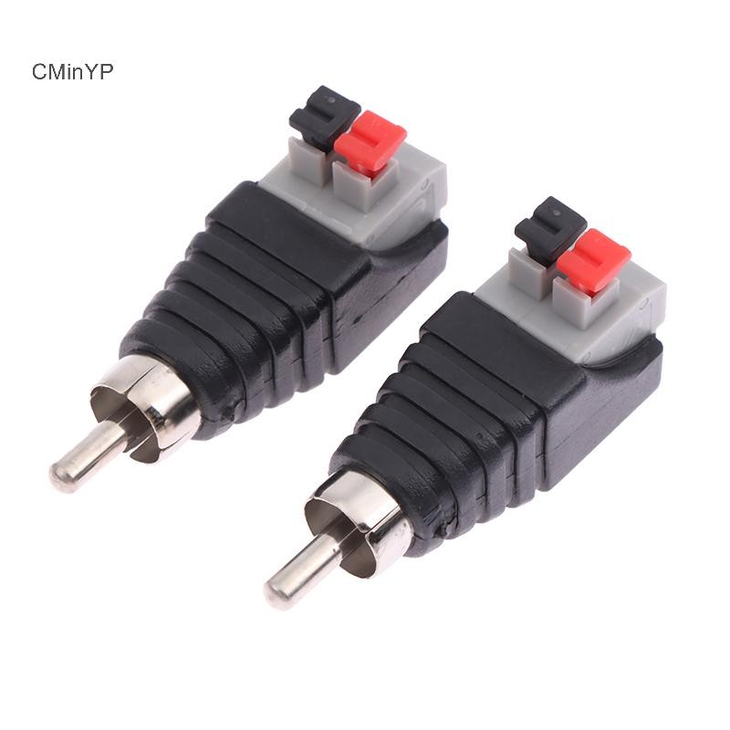 Cyinyp 2 Chiếc Loa Cáp Âm Thanh Nam Jack Cáp Bấm Nhanh Cắm Kết Nối Loa Adapter Kết Nối Cáp Đa Năng Vinh Quang