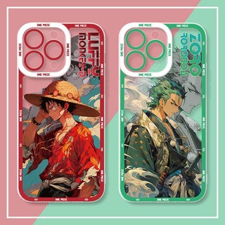Ốp Điện Thoại tpu Mềm Trong Suốt Họa Tiết one piece Cho iphone 11 12 pro max 13 mini 14 15 7 8 6 6s plus se 2020 Chống Sốc