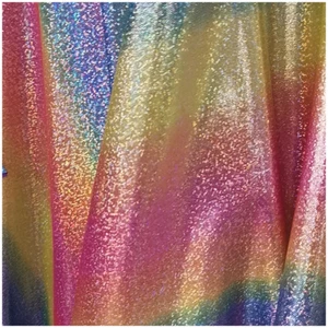 Sọc đầy màu sắc Rainbow Gilding Vải Quần áo ngày lễ Vải