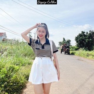 Quần đùi Bigsize nữ lưng thun và khóa kéo, Quần short nữ big size ngoại cỡ xinh xắn trẻ trung Q8