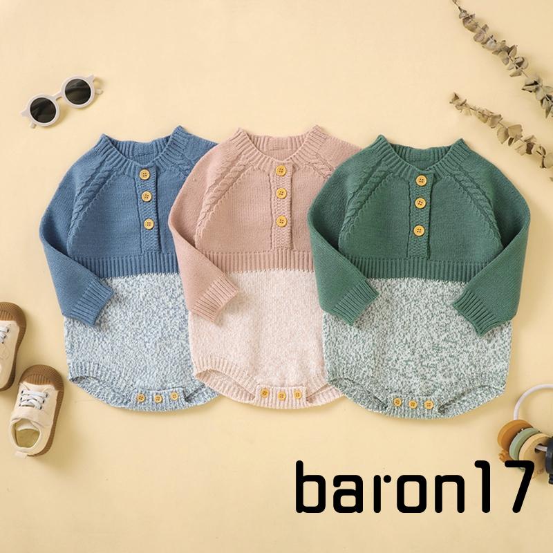 Lpdl-áo sweater Dệt Kim Tay Dài Cài Nút Màu Sắc Tương Phản Thời Trang Mùa Đông Cho
