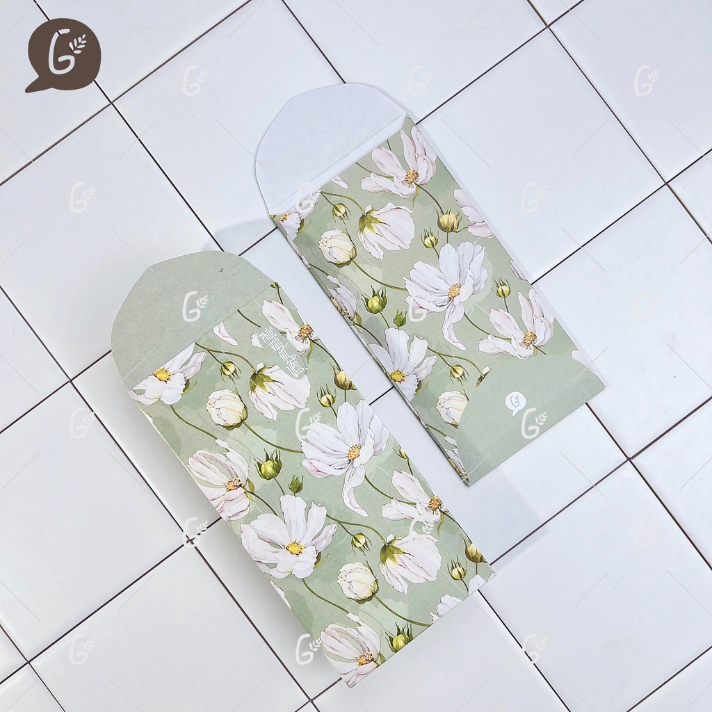 Bao lì xì tết 2025 của Gác Xép chất liệu Kraft hoa văn họa tiết trong trẻo sang trọng - Mã GX026