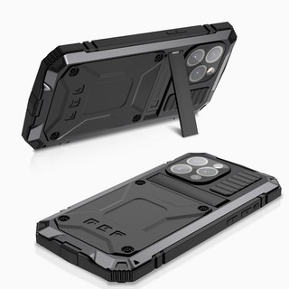 [R-JUST] Heavy Duty Aluminum Metal Shockproof 360 Case Cover for iPhone 15 ProMax 14 Plus 14 Pro Max for Samsung S23 Ultra