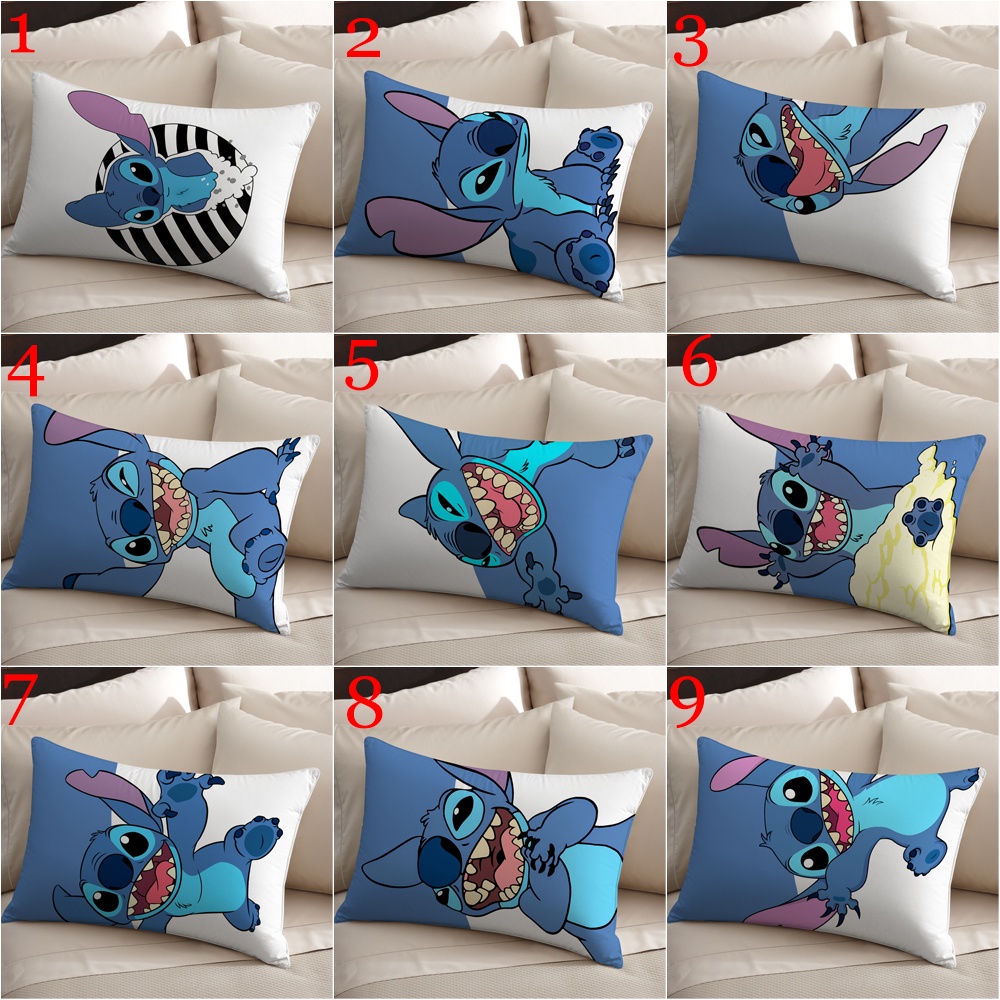 Hoạt Hình Vỏ Gối polyester Hình Chữ Nhật Một Mặt In Hình stitch Trang Trí Nhà Cửa (Không Kèm Lõi)