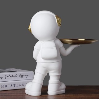 Tượng Phi Hành Gia bê khay Sáng Tạo đựng bánh kẹo,chìa khóa mắt kính Trang Trí Nhà quà tặng decor khai trương Myd.23