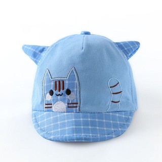 Mũ HOBBYIN Bé Trai Grils, Mũ Bóng Chày Cotton Mềm Mại Cho Bé, Họa Tiết Mèo Hoạt Hình Hàn Quốc 6-36 Tháng Trẻ Em Đạt Đỉnh Mũ