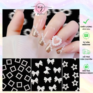 Túi 5/10 Hạt Charm Phụ Kiện Hình Trái Tim, Ngôi Sao, Nơ Đính Kẹp Tóc AG.FASHION