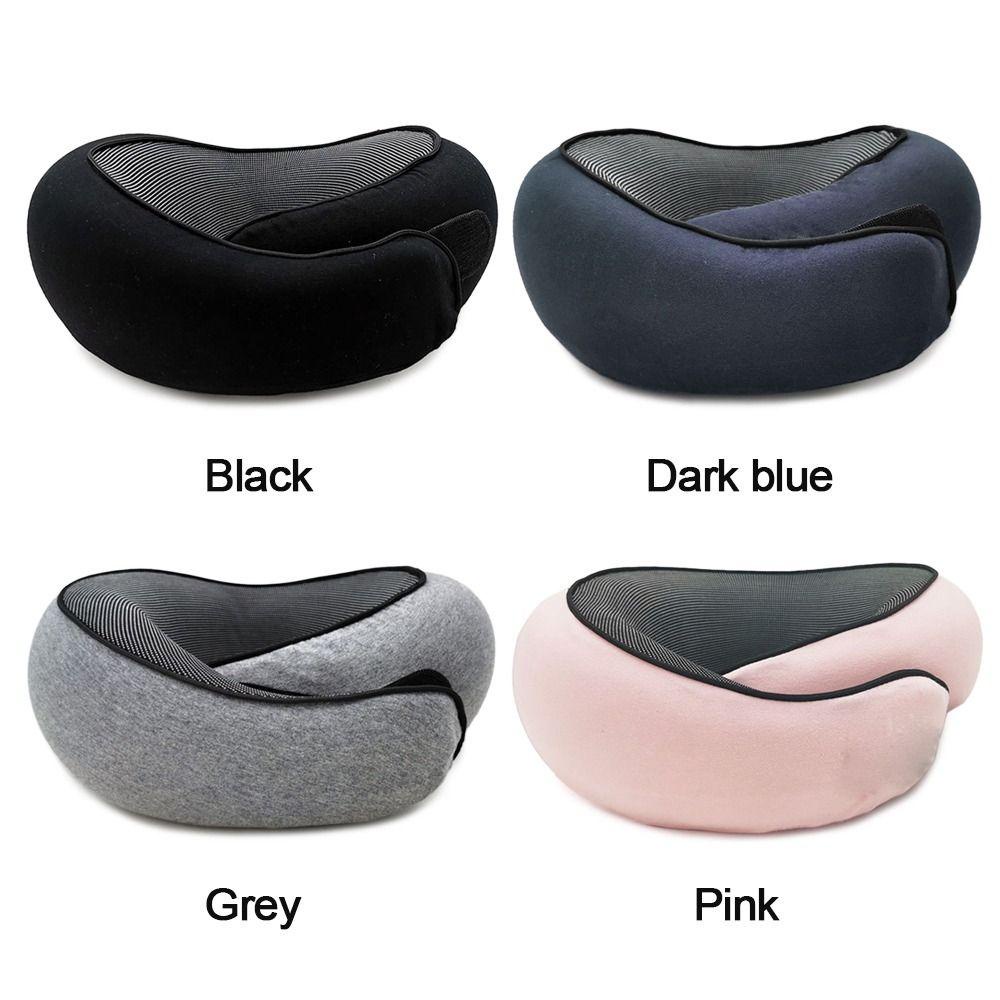 Gối cổ du lịch JKDESIGN, hỗ trợ mềm mại Gối xốp cổ và cằm, Túi dây rút Đệm máy bay hình chữ U có thể điều chỉnh