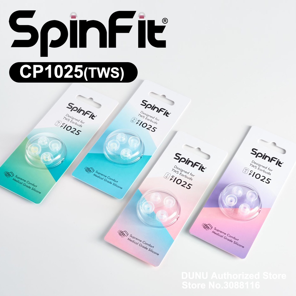 SPINFIT Pinfit Đầu Bịt Tai Nghe Bằng Silicon Sáng Bóng cp1025 Phù Hợp Với Tối Cao Và Thoải Mái mtw3 jabra elite 7 galaxy buds 2 & more