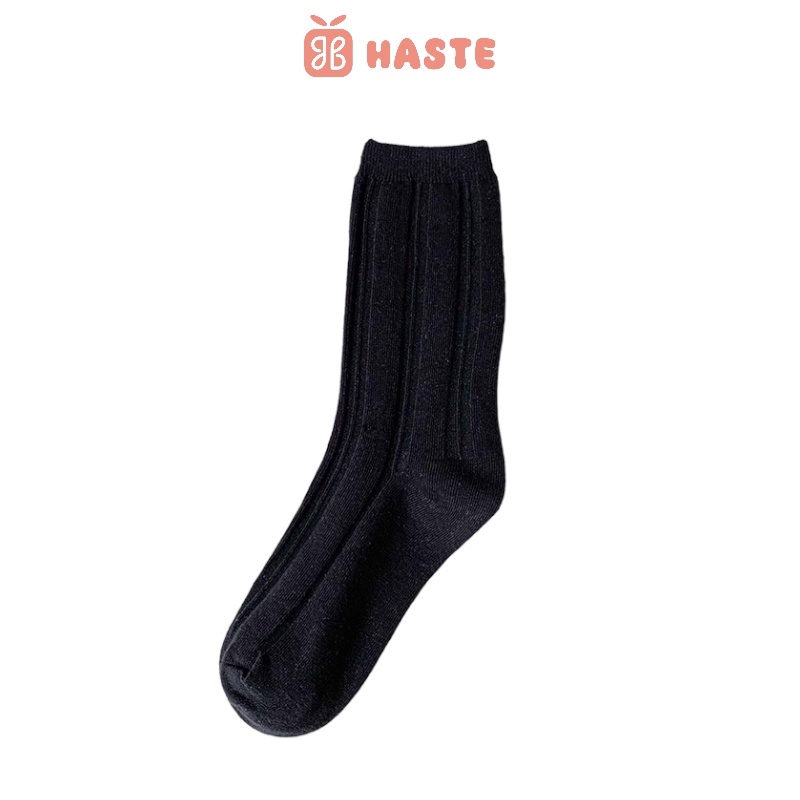 [Có sẵn] Vớ Tất Nam Nữ Màu Trơn Cổ Cao Thoáng Mát Mềm Mịn Kiểu Dáng Đơn Giản Basic Phong Cách Nhật Bản