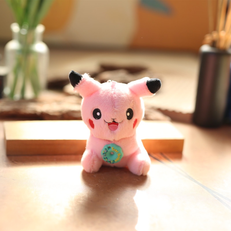 BH2 Ngẫu Nhiên Một Màu Hồng Pikachu Sang Trọng Búp Bê Quà Tặng Cho Bé Gái Túi Mặt Dây Chuyền Pokemon Đồ Chơi Nhồi Bông Cho Trẻ Em Móc Khóa Búp Bê HB2