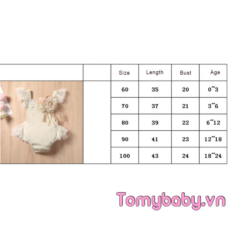 Thanh Lịch Bé Gái Áo Liền Quần Không Tay Cổ Vuông Ren Viền Màu Trơn Hoa Khâu Playsuit + Váy Ren