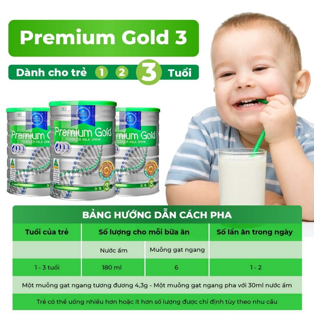 Ảnh Combo 2 Sữa Hoàng Gia Úc ROYAL AUSNZ Premium Gold 3 Hộp 900g 2