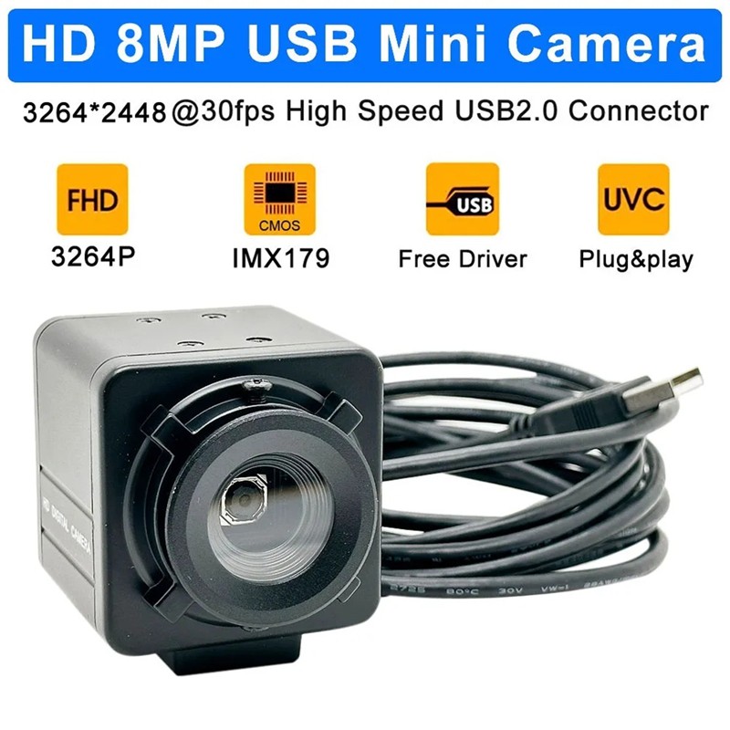 Công Nghiệp 4K USB Webcam PC Laptop Video 8MP Tự Động Lấy Nét USB Camera IMX179 Cảm Biến OTG Cắm & Chạy