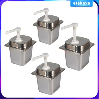 Bình xi-rô có bơm Máy bơm nước sốt 2,3L cho thanh Sử dụng thương mại tại nhà