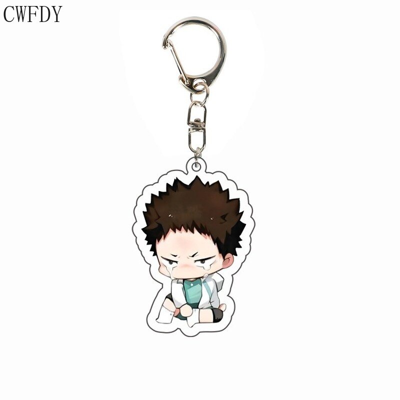 Móc khoá Anime Volleyball Boy Keychain Haikyuu!! Key Chain Haikyuu Kageyama Hinata Kenma Kozume Acrylic Figure